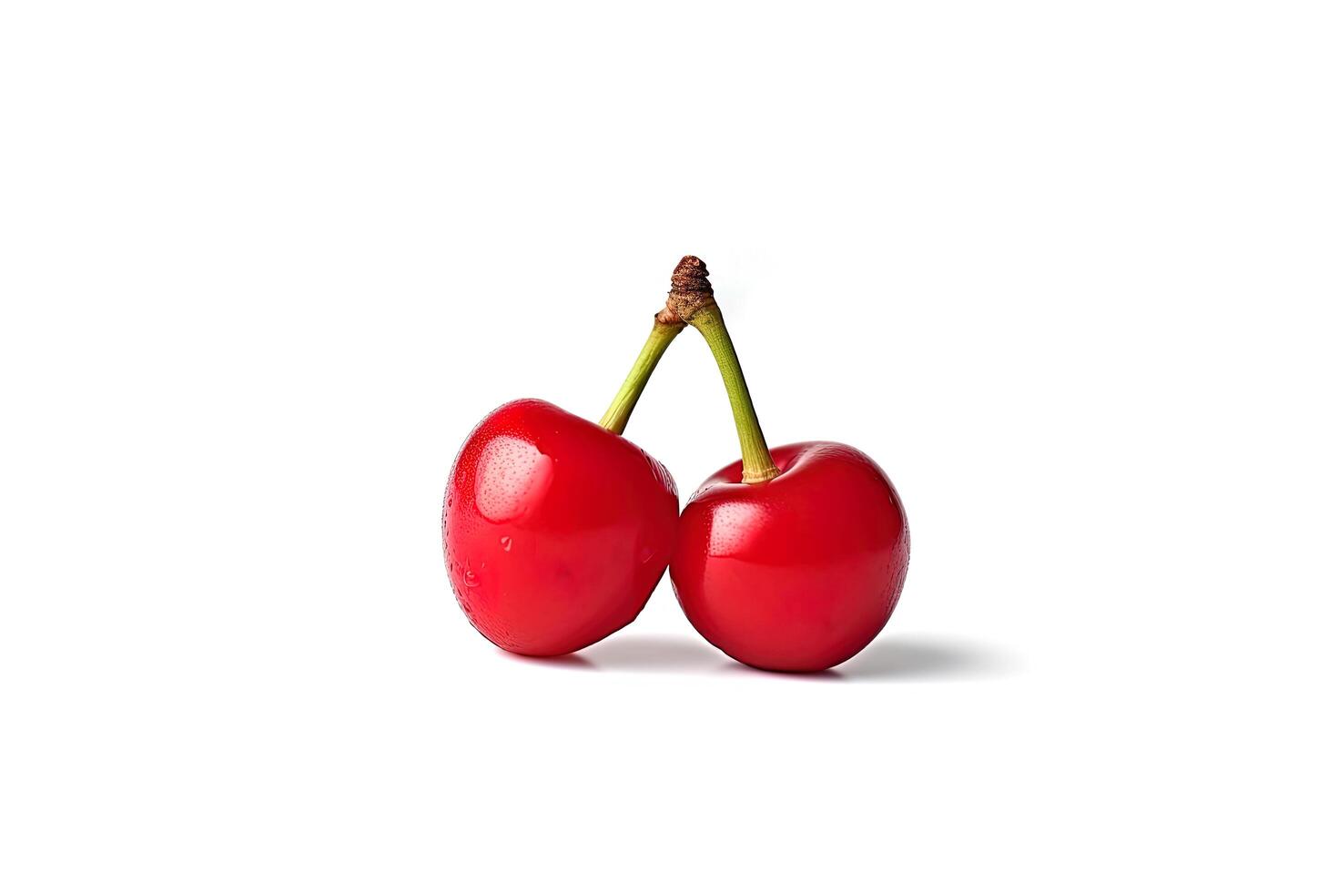 Delicious ripe sweet cherries on white background. photo