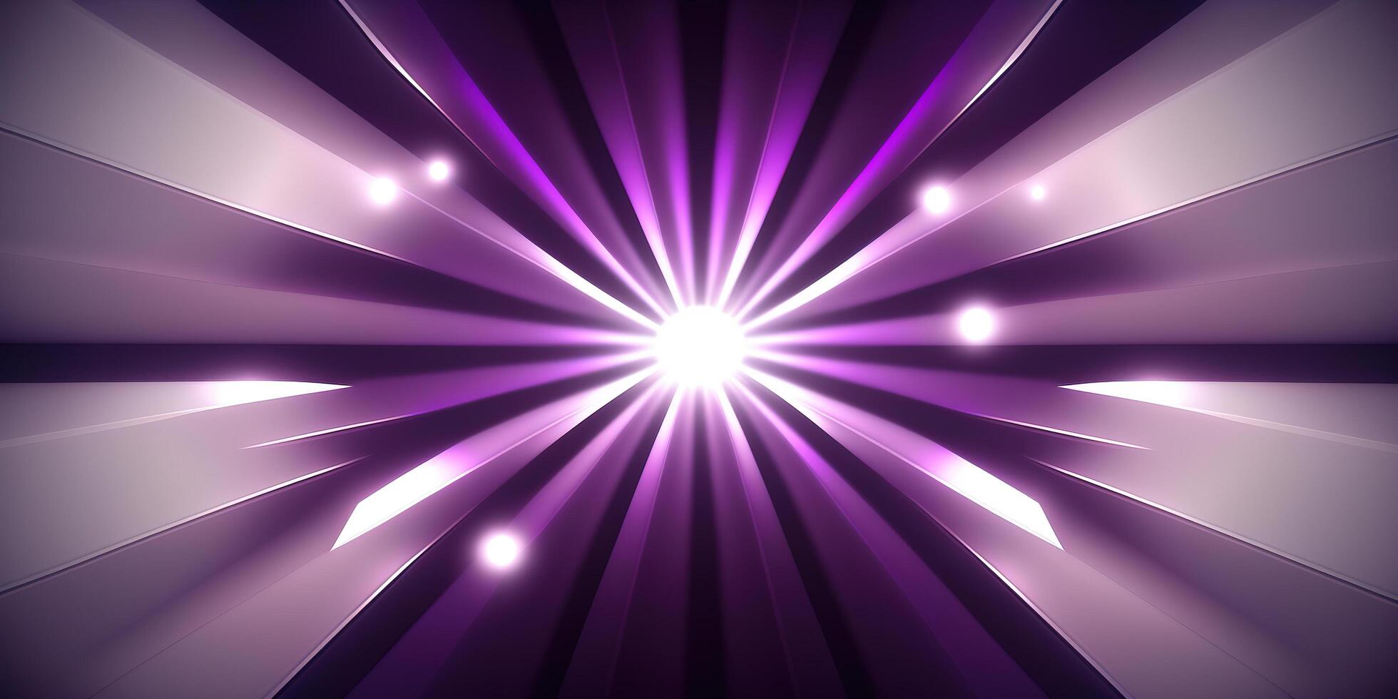 symmetrical purple tech neon light abstract background with lines and shapes. photo