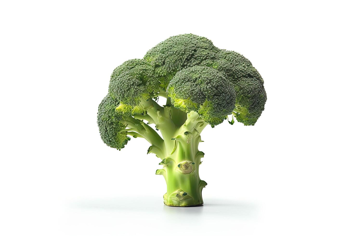 Fresh broccoli isolated on white background. photo