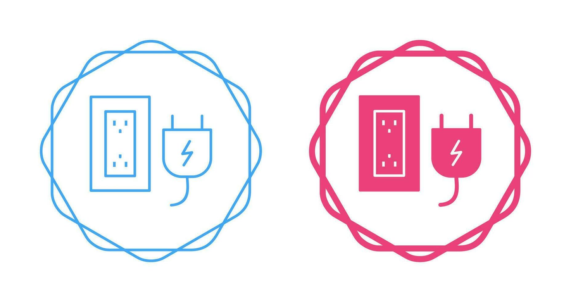 Plug and Socket Vector Icon