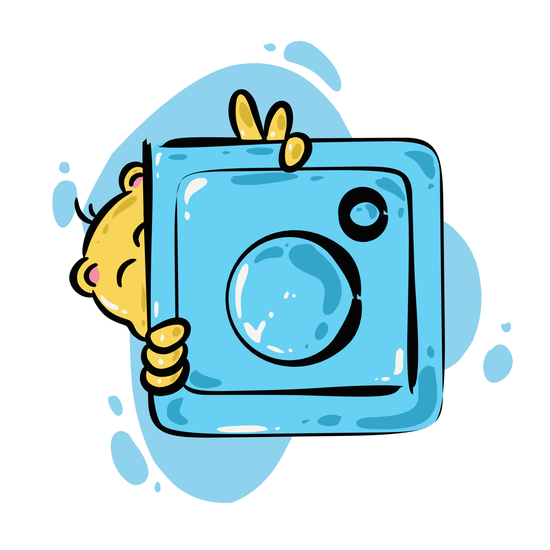 Blue cute instagram icon illustration 23978982 PNG