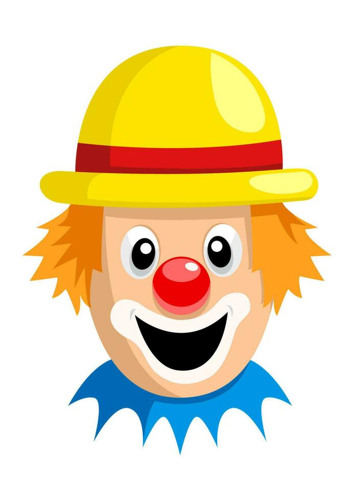 dibujos animados payaso cara vector