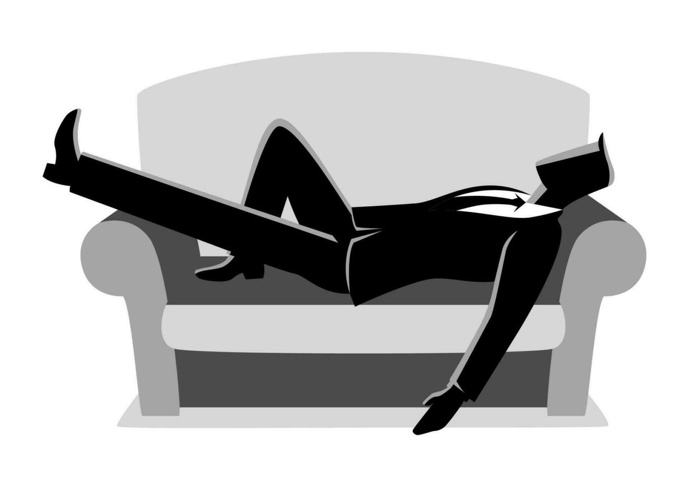 Businessman Taking A Nap On Sofa vector