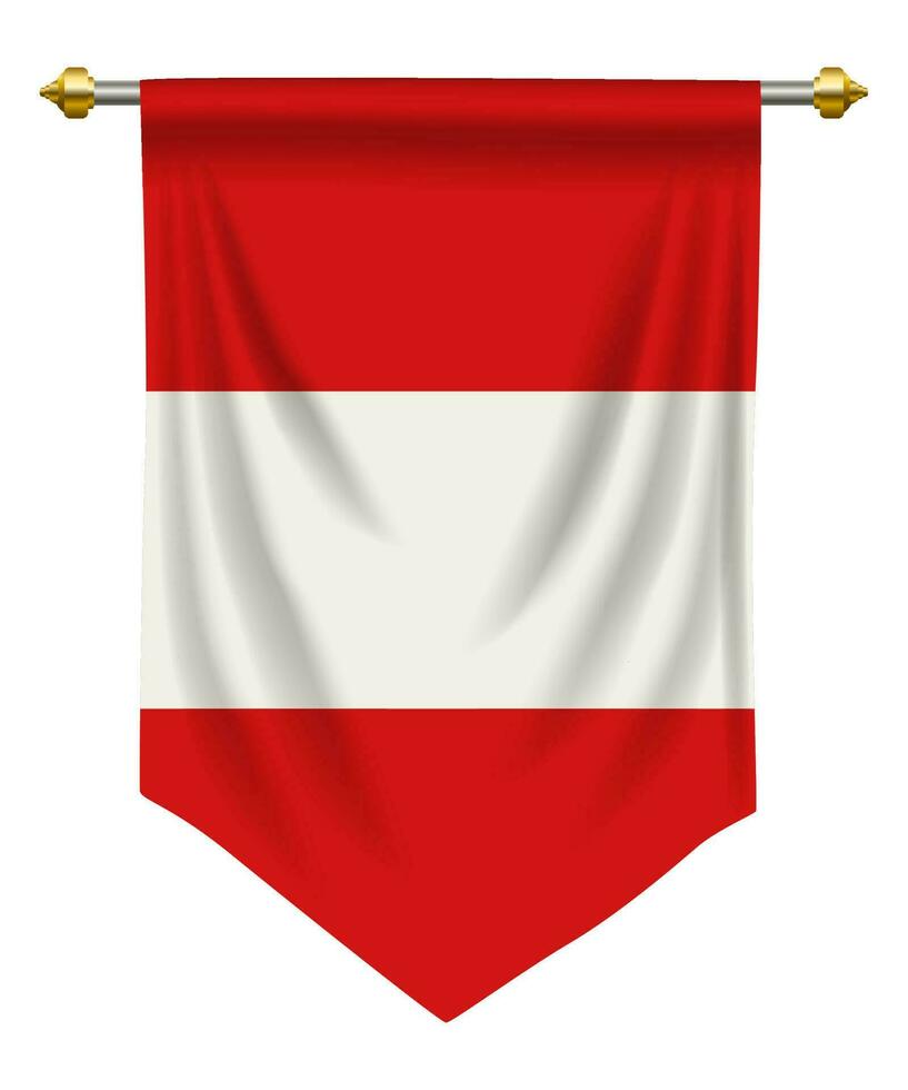 Austria Pennant on White vector