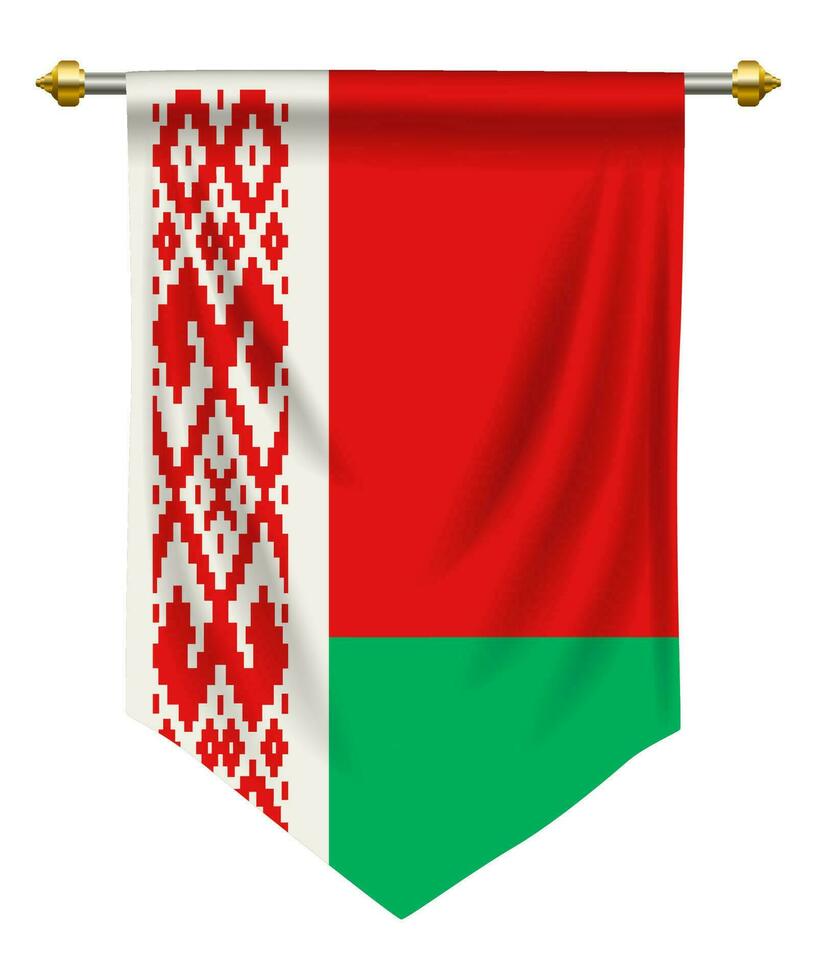 Belarus Pennant on White vector