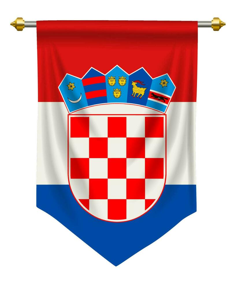 Croacia banderín en blanco vector