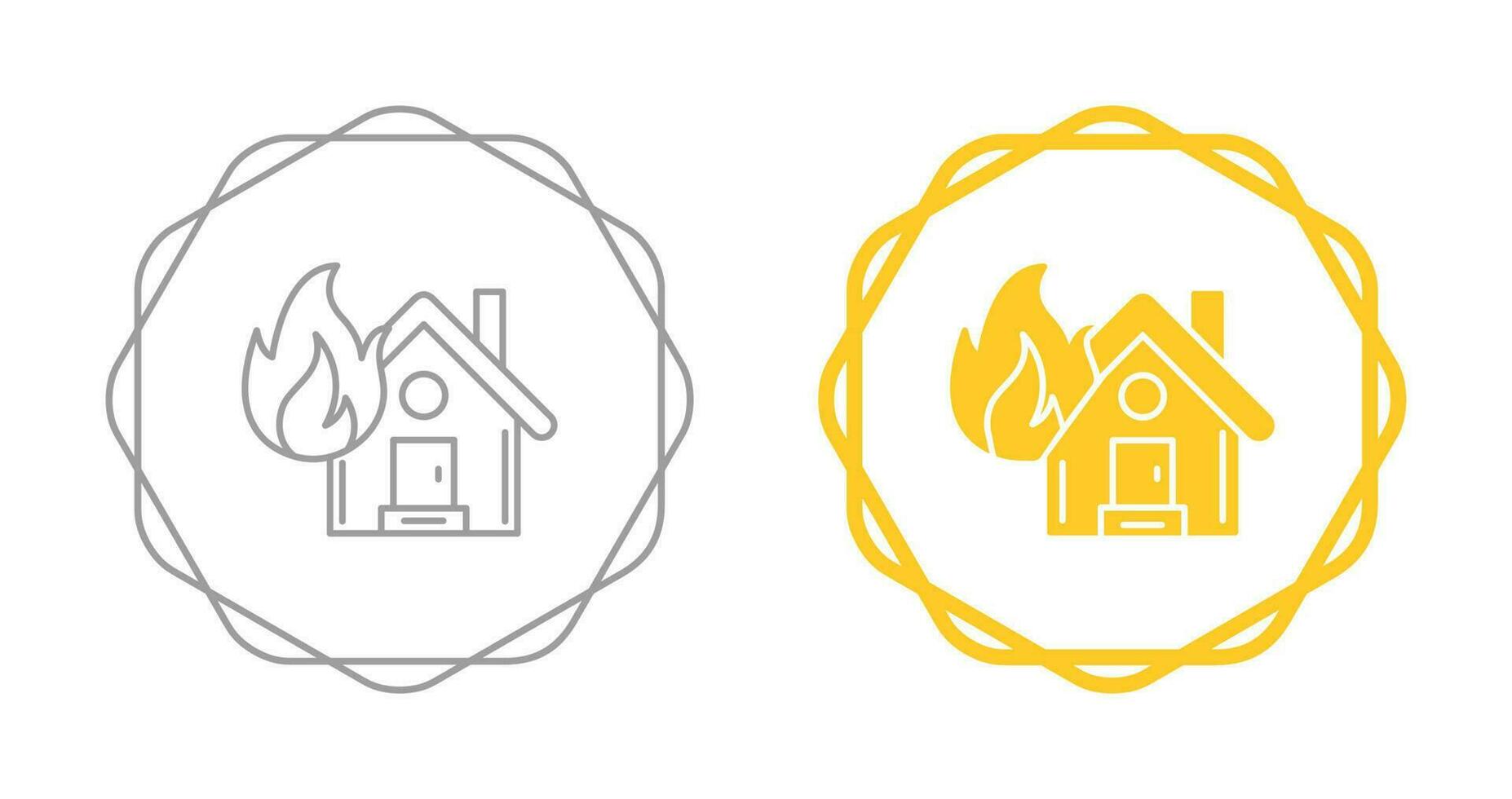 House On Fire Vector Icon