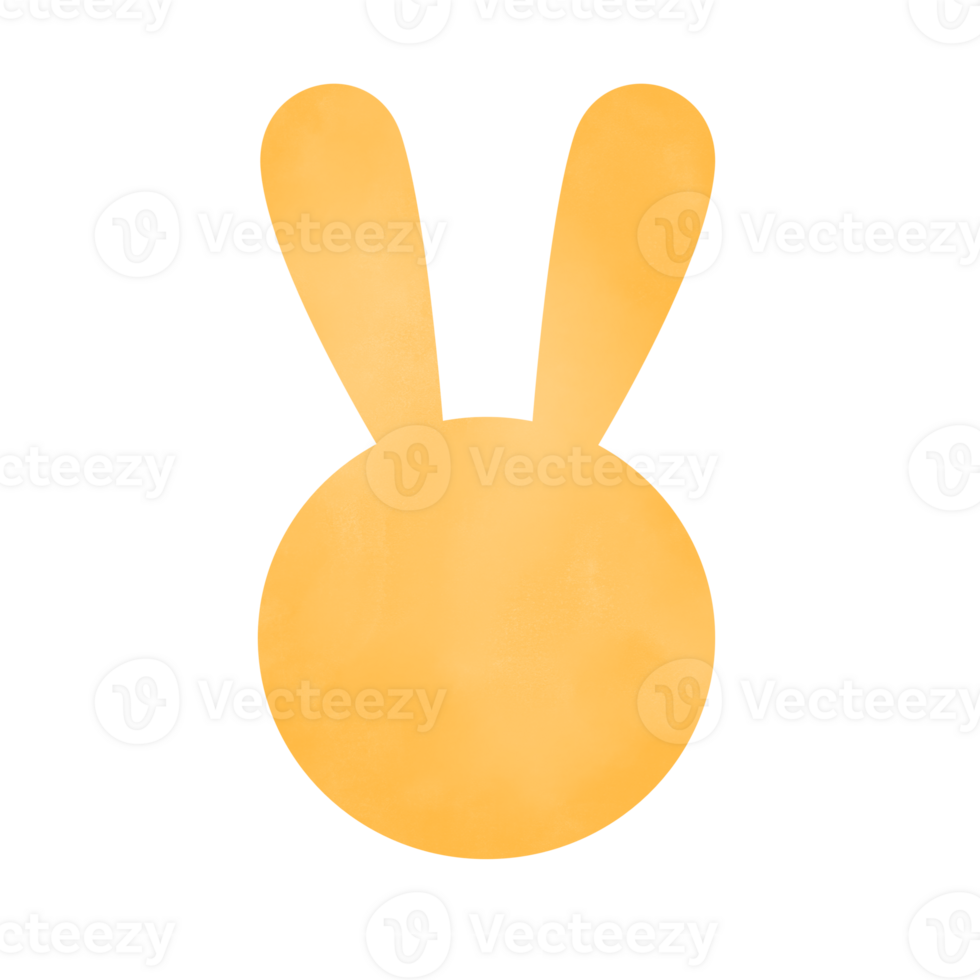 Golden rabbit head illustration 23980272 PNG
