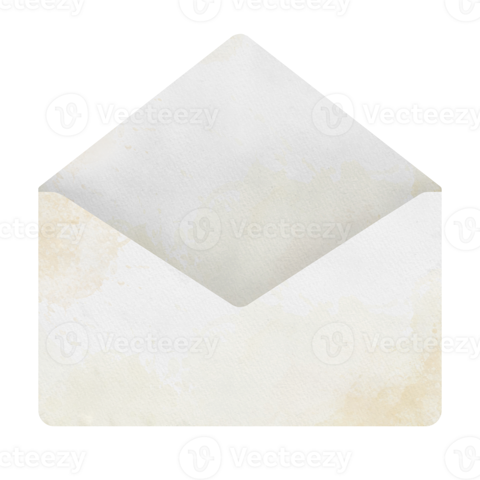 Open envelop brief waterverf illustratie png