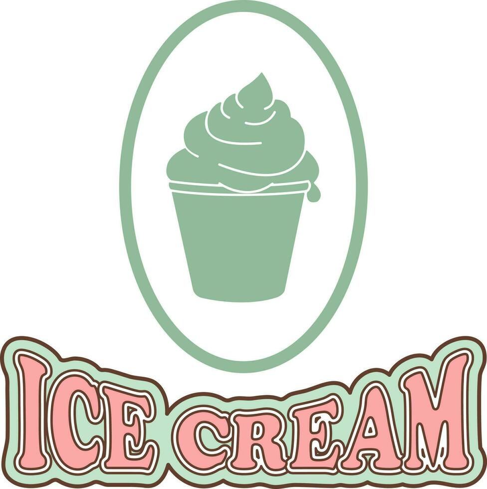 hielo crema emblema, diseño elemento para póster, volantes, embalaje vector