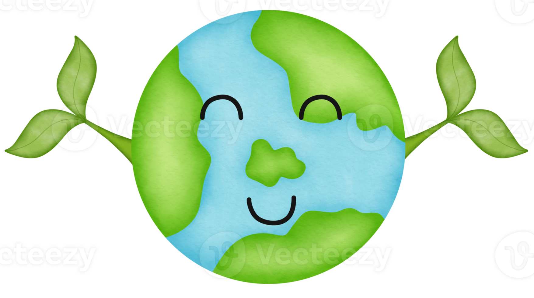 Earth with plant hand png