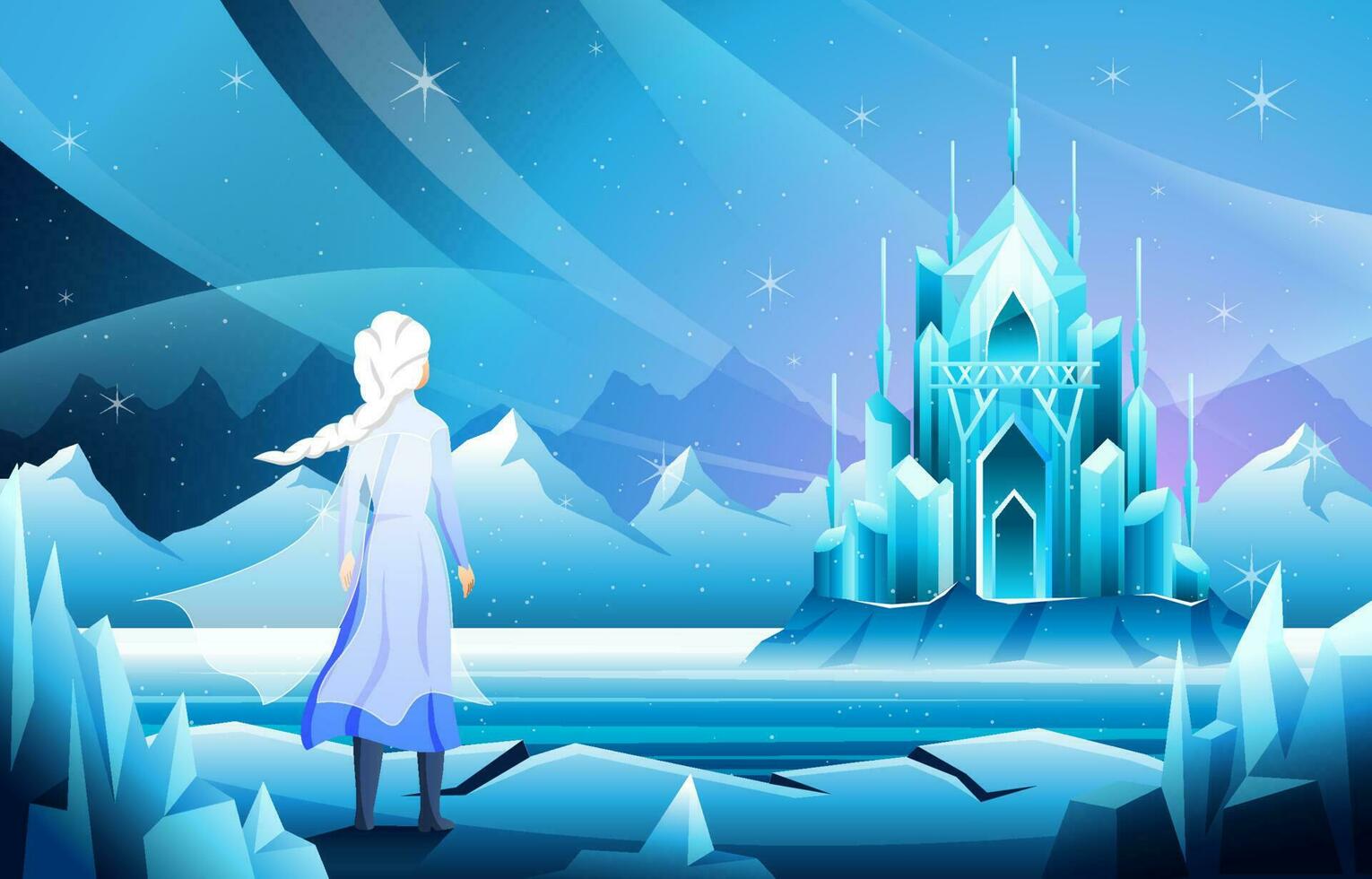 Ice Castle Background vector