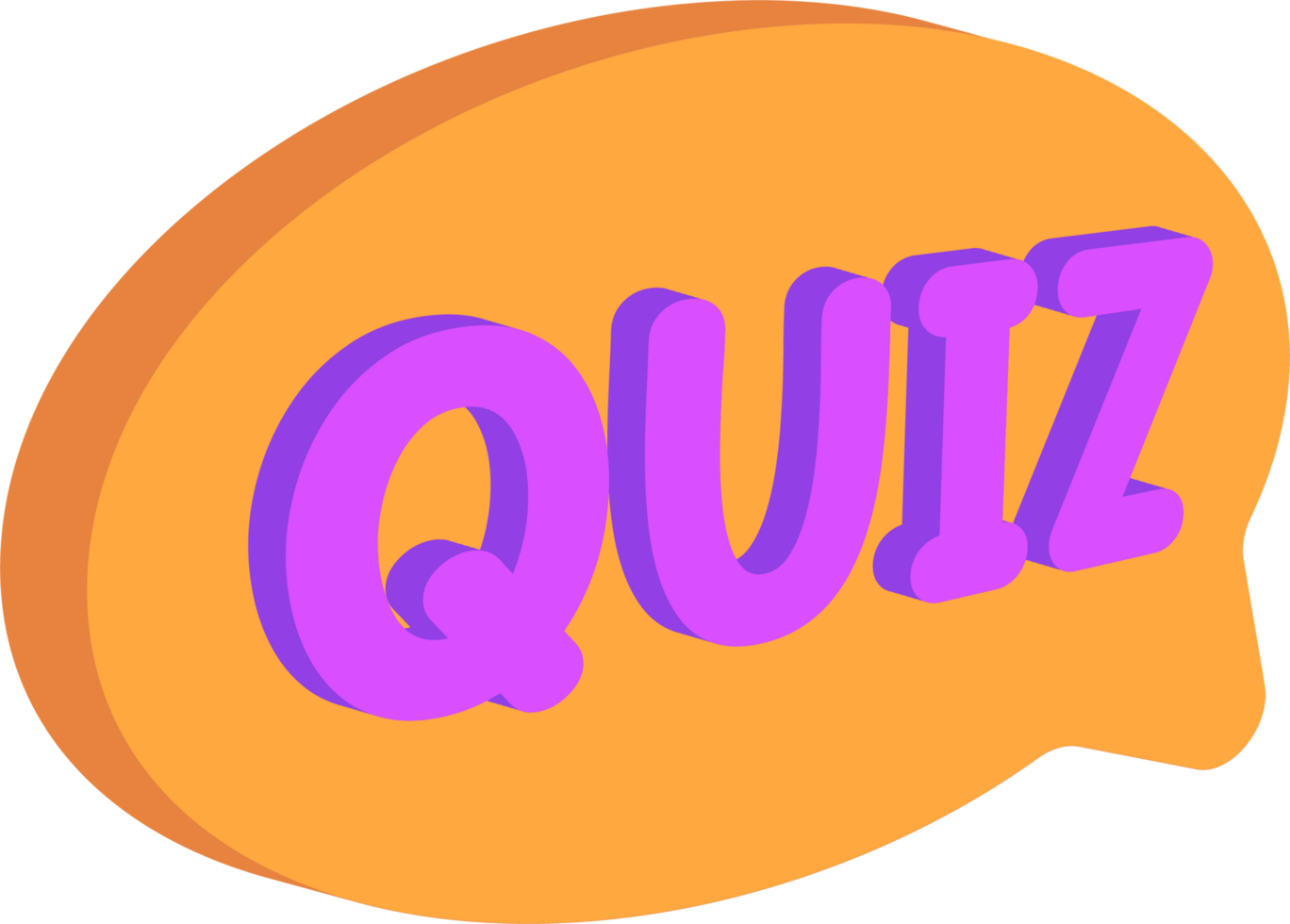 Isometric Quiz with Chat Bubble png