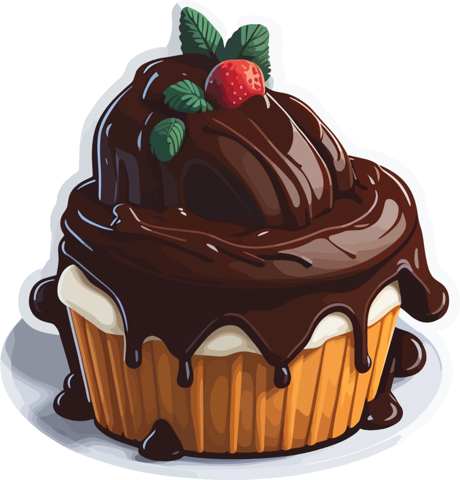 Delicious Chocolate Pudding Cartoon with png