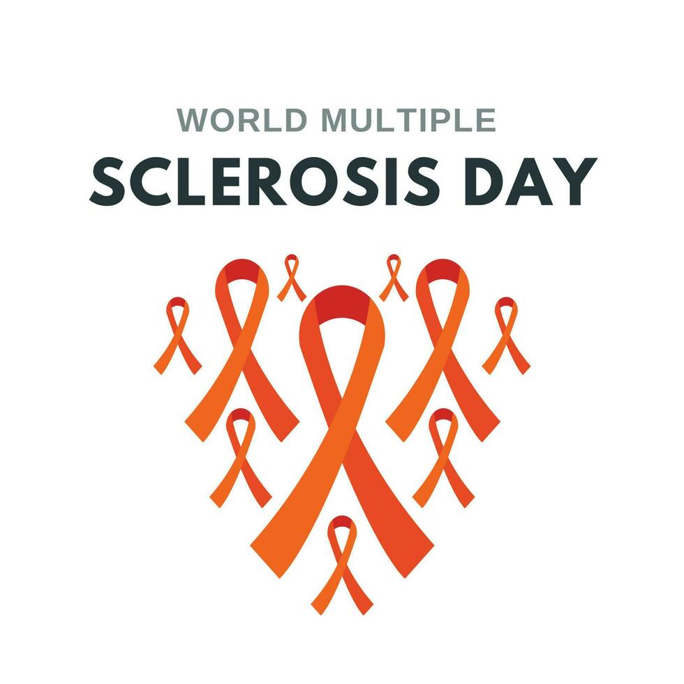 a poster of World Multiple Sclerosis Day vector