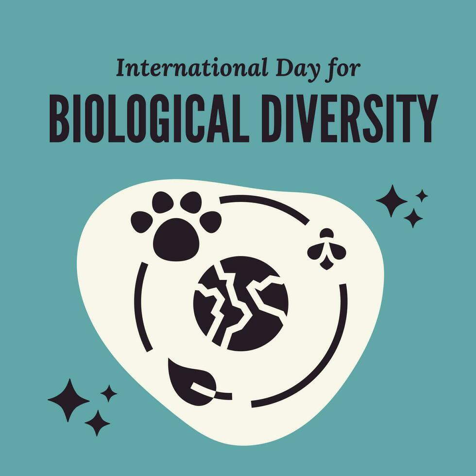 un póster de internacional día para biológico diversidad vector