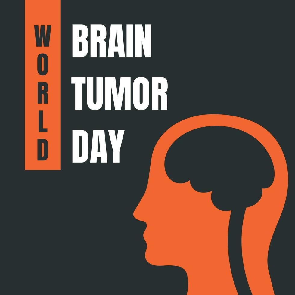 a poster of world brain tumor day vector