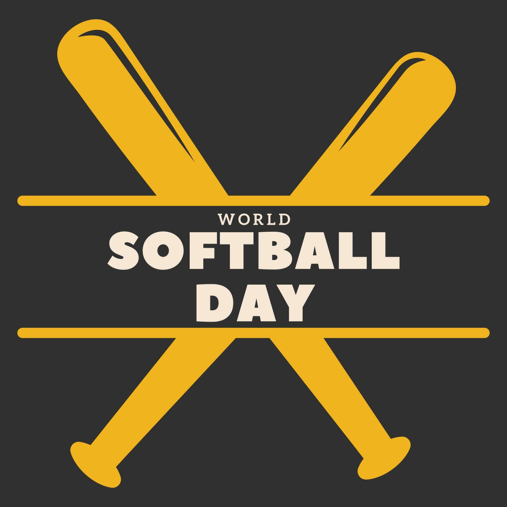 a poster for world softball day 23981752 Vector Art at Vecteezy