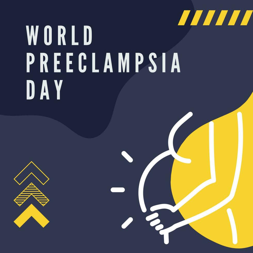 A poster for world preeclampsia day. vector