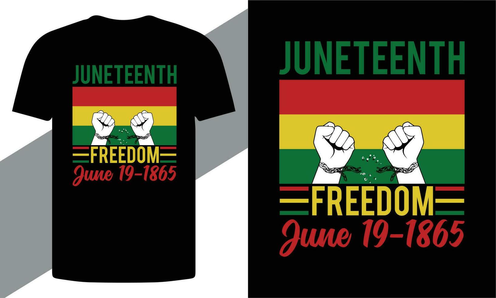 Juneteenth T-Shirt Design Free Download vector