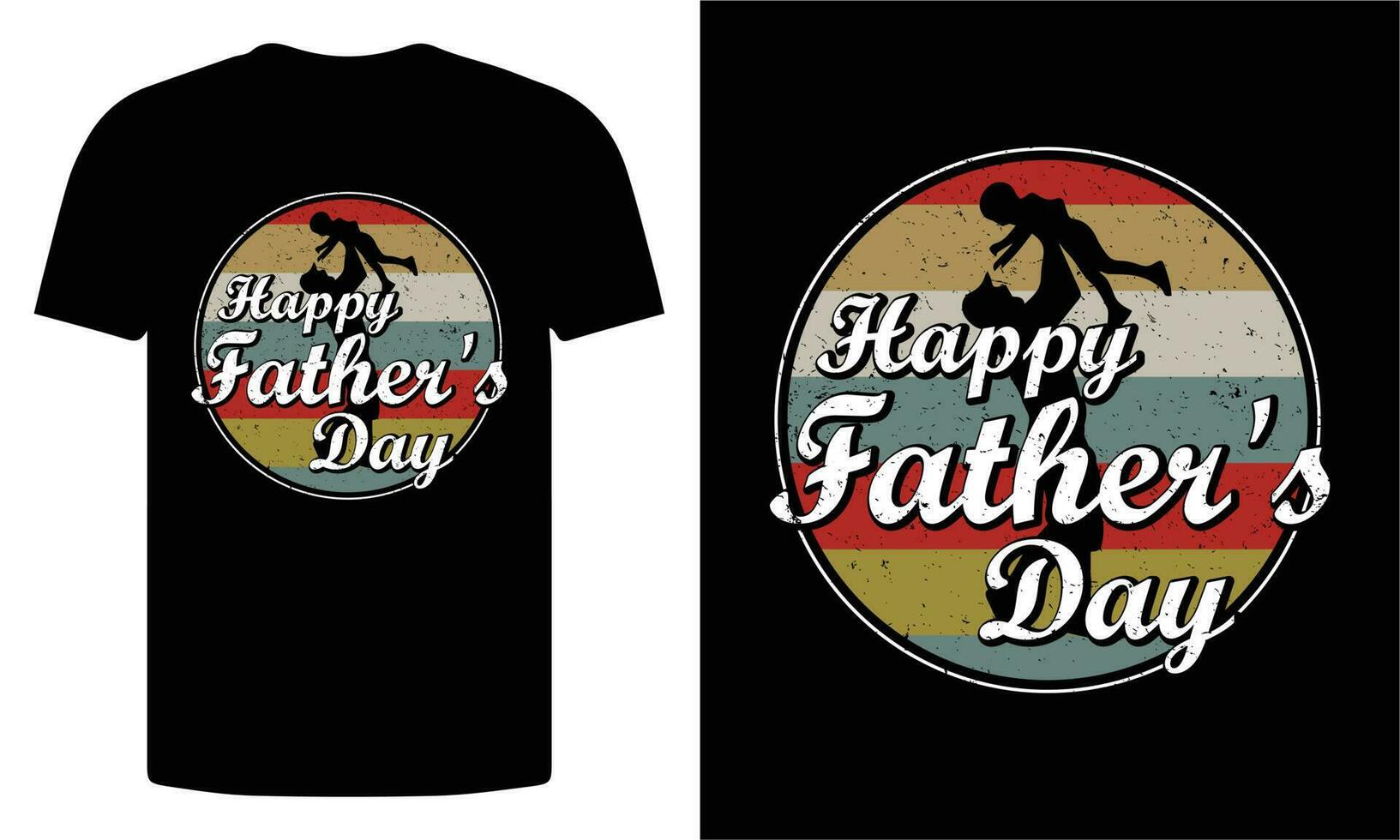 Happy fathers day Vector typography T-shirt Design Free Download