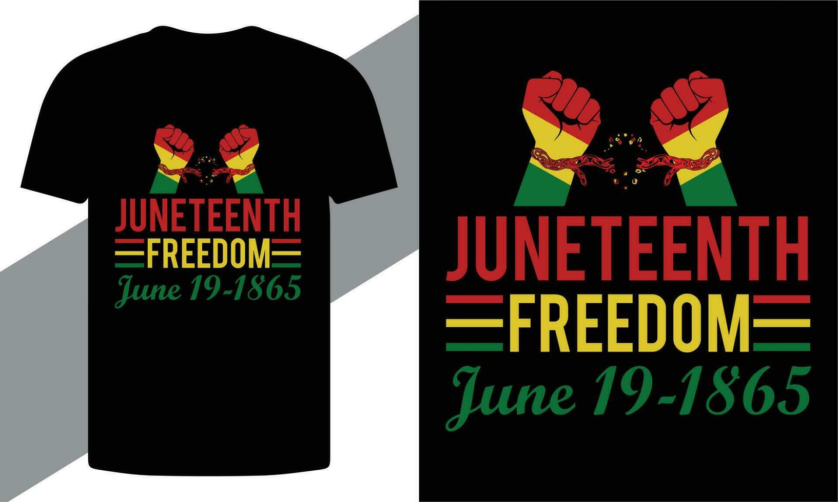 Juneteenth T-Shirt Design Free Download vector