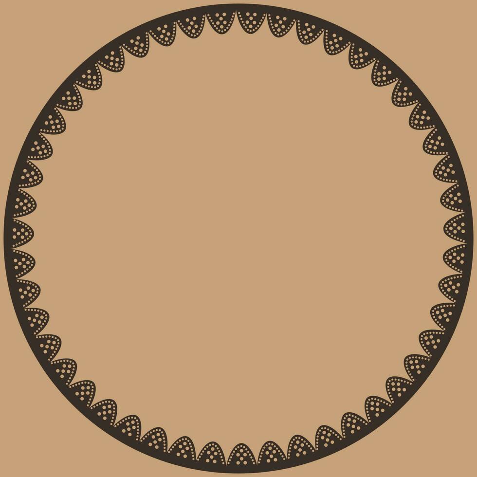 round frame made of lace on a colored background for a napkin, headband, decoration vector