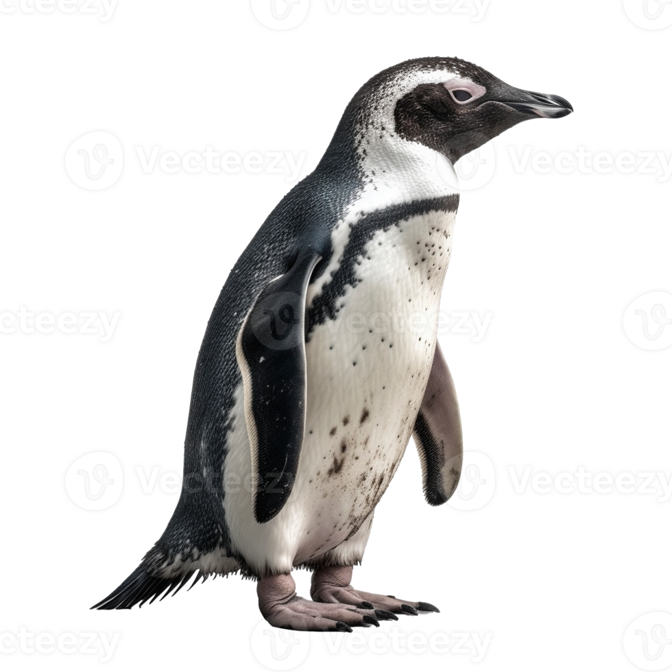 Penguin on transparent background, created with png