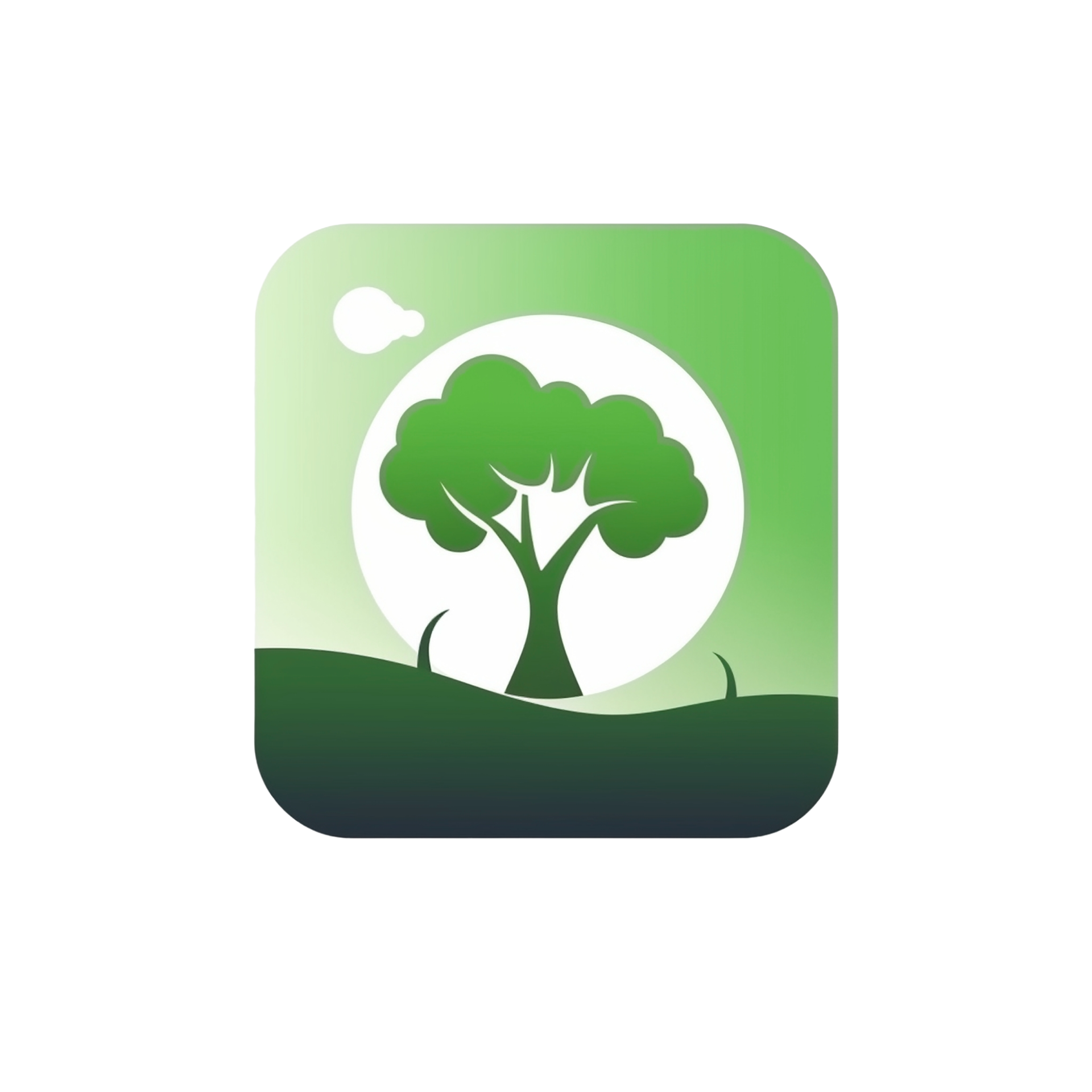 Squared icon with round edges for nature app, created with 23982093 PNG