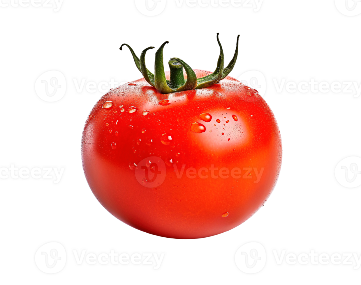 Fresh tomato isolated on transparent background, created with png