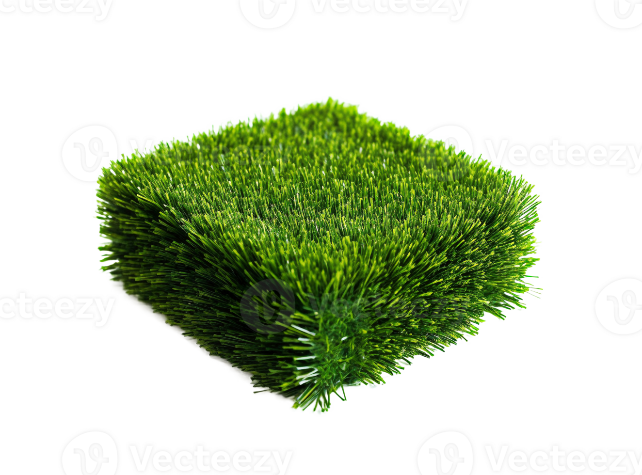 Artificial grass carpet on transparent background, created with png