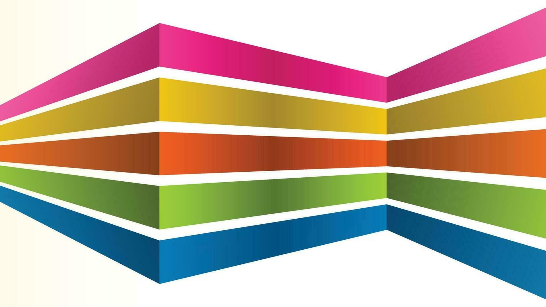 Colorful Stripes on White vector