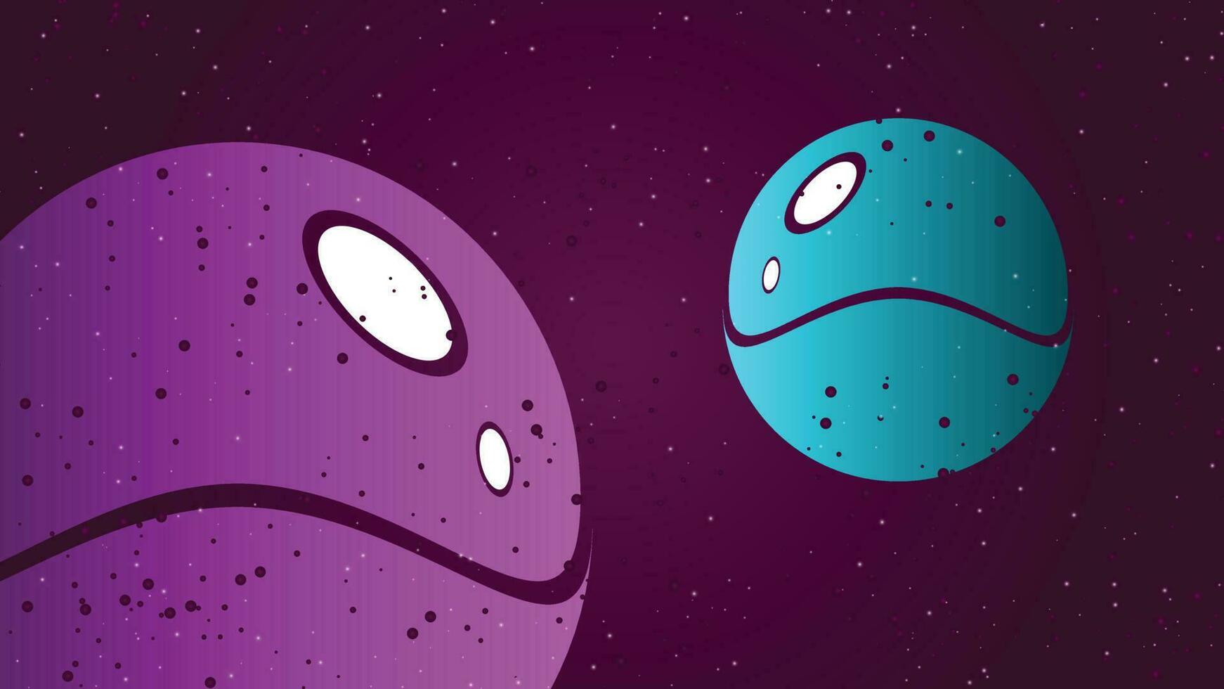 Abstract Planets Vector Background
