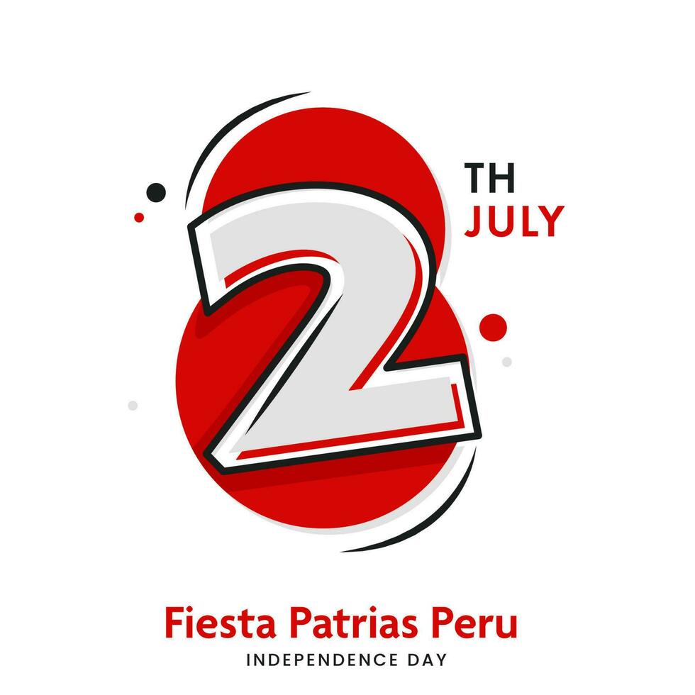 28 julio, fiestas patrias independencia día. vector