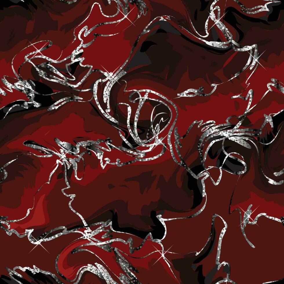 Seamless Red Background with Abstract Glittery Lines vector