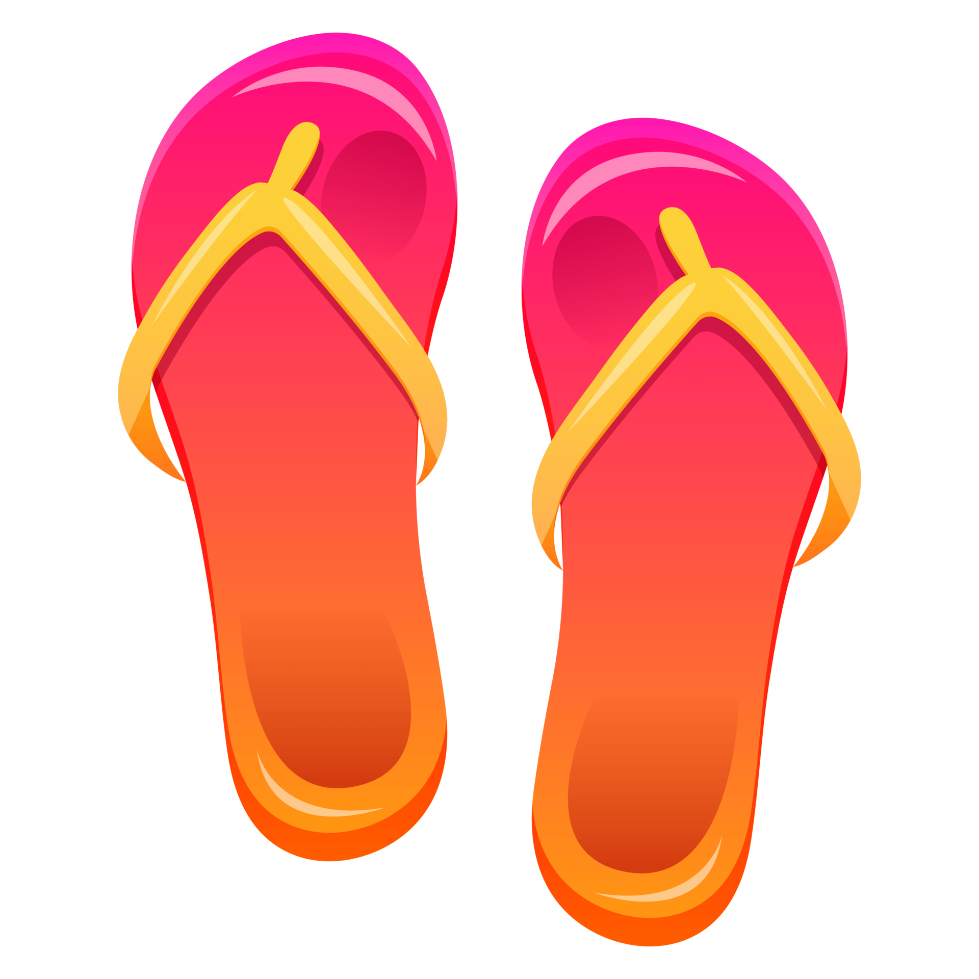 Pair of flip flop sandals. Isolated colorful summer flip flops swim ...