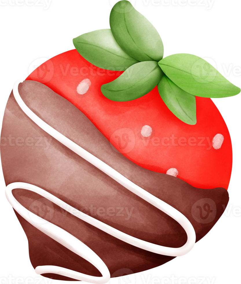 linda verano rojo Fresco Fruta acuarela mano dibujo png