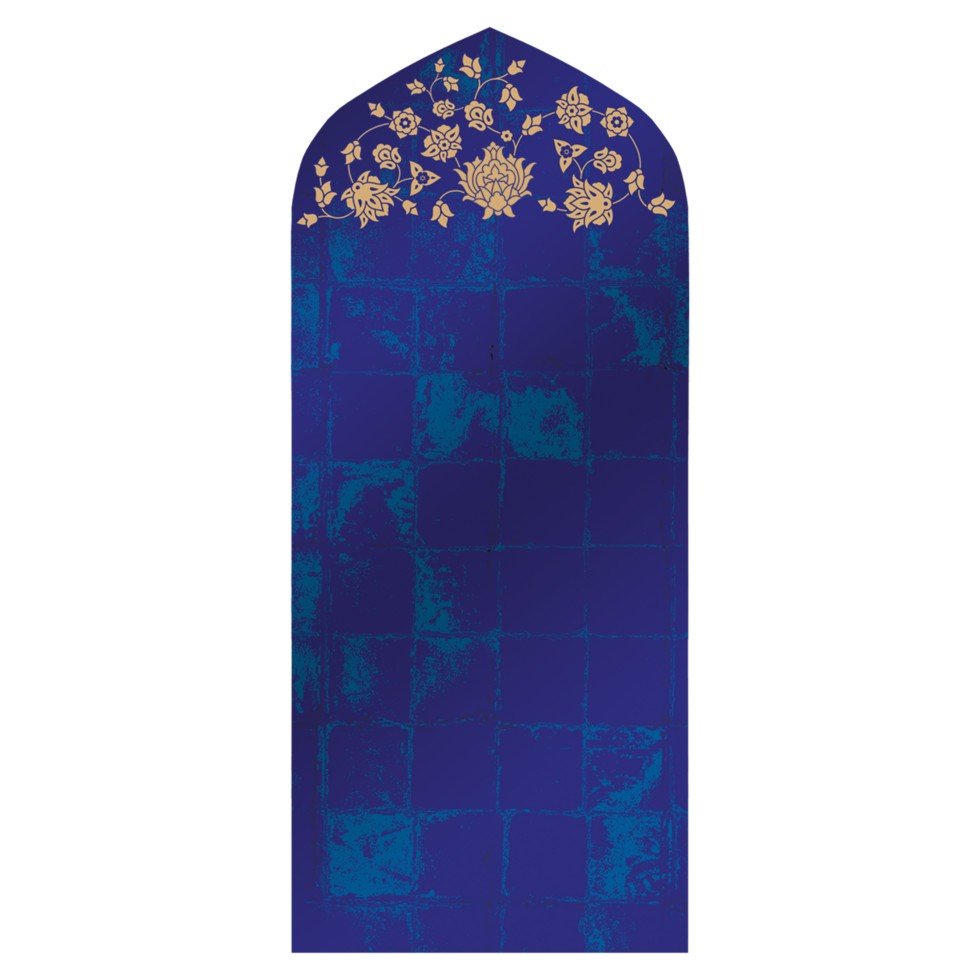 blommig texturerad islamic ram i traditionell persisk tahzib stil png