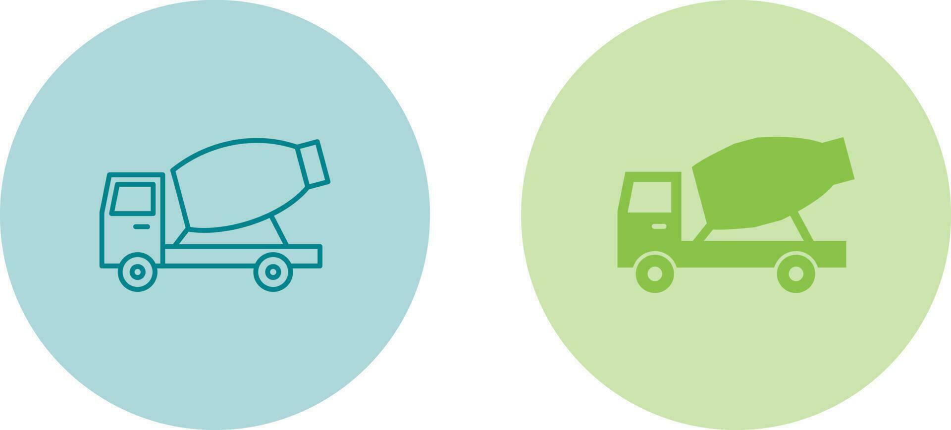 Cement Mixer Truck Vector Icon