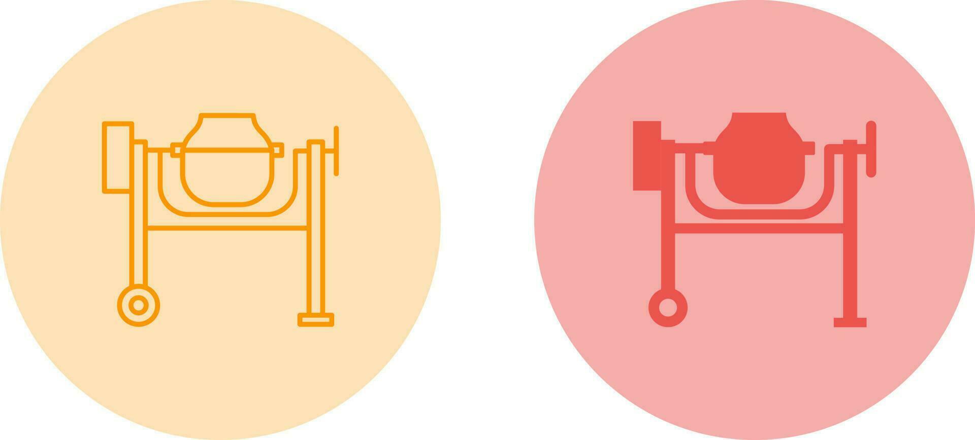 Cement Mixing Vector Icon