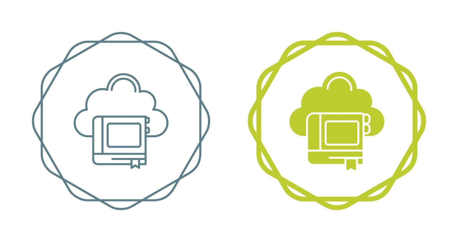 Cloud Library Vector Icon