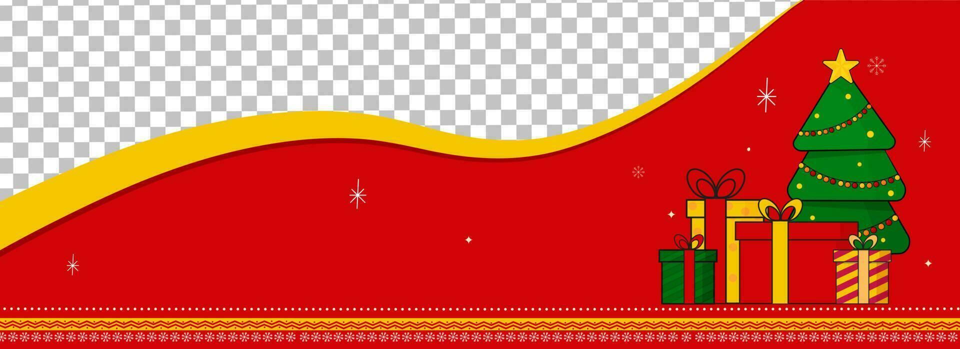 Decorative Xmas Tree With Gift Boxes. vector