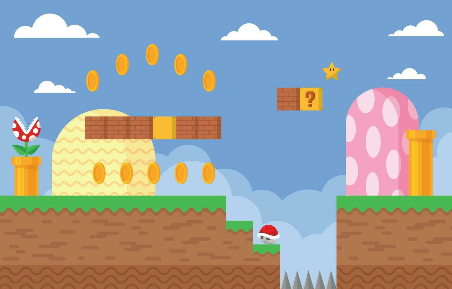 Plumber Adventure Background Design vector