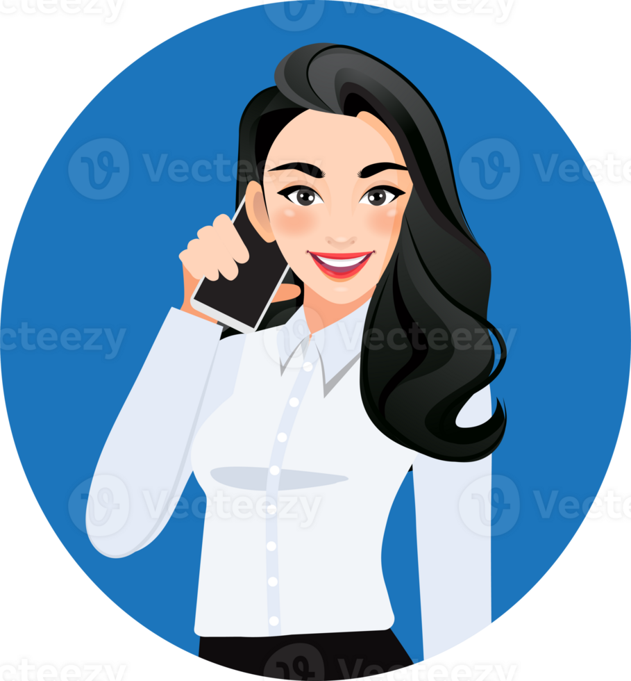 Female use smartphone or Business women chatting or surfing internet on mobile phone. Communication Concept of person hold mobile phone cartoon png