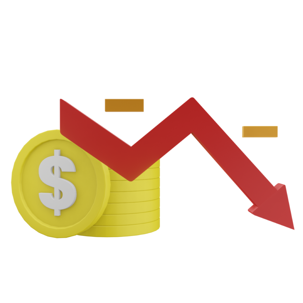 3d perda investimento ilustração png