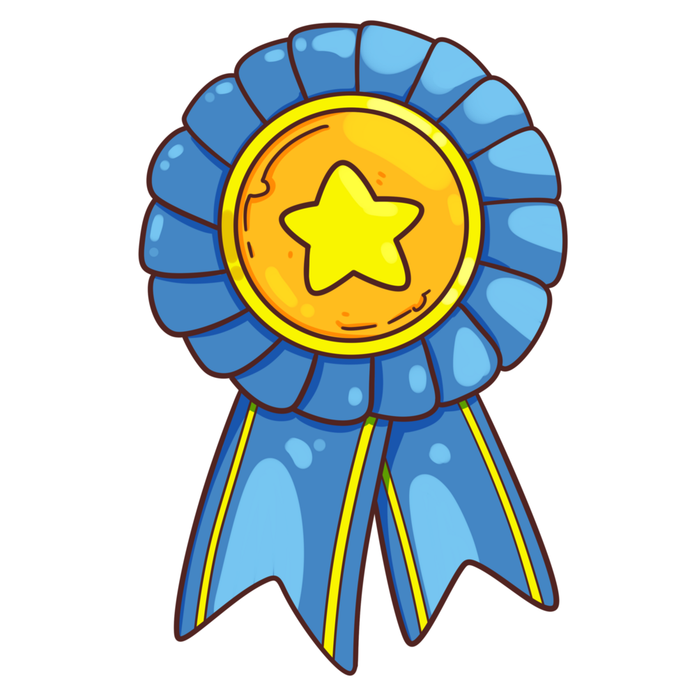 Ribbon Award Cartoon Cute Isolated Clipart PNG