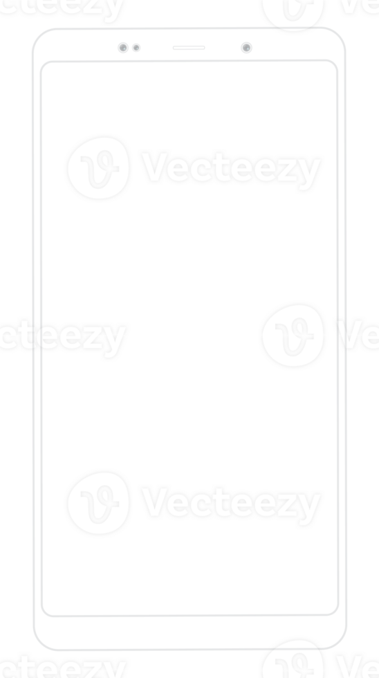 Outline drawing smartphone png