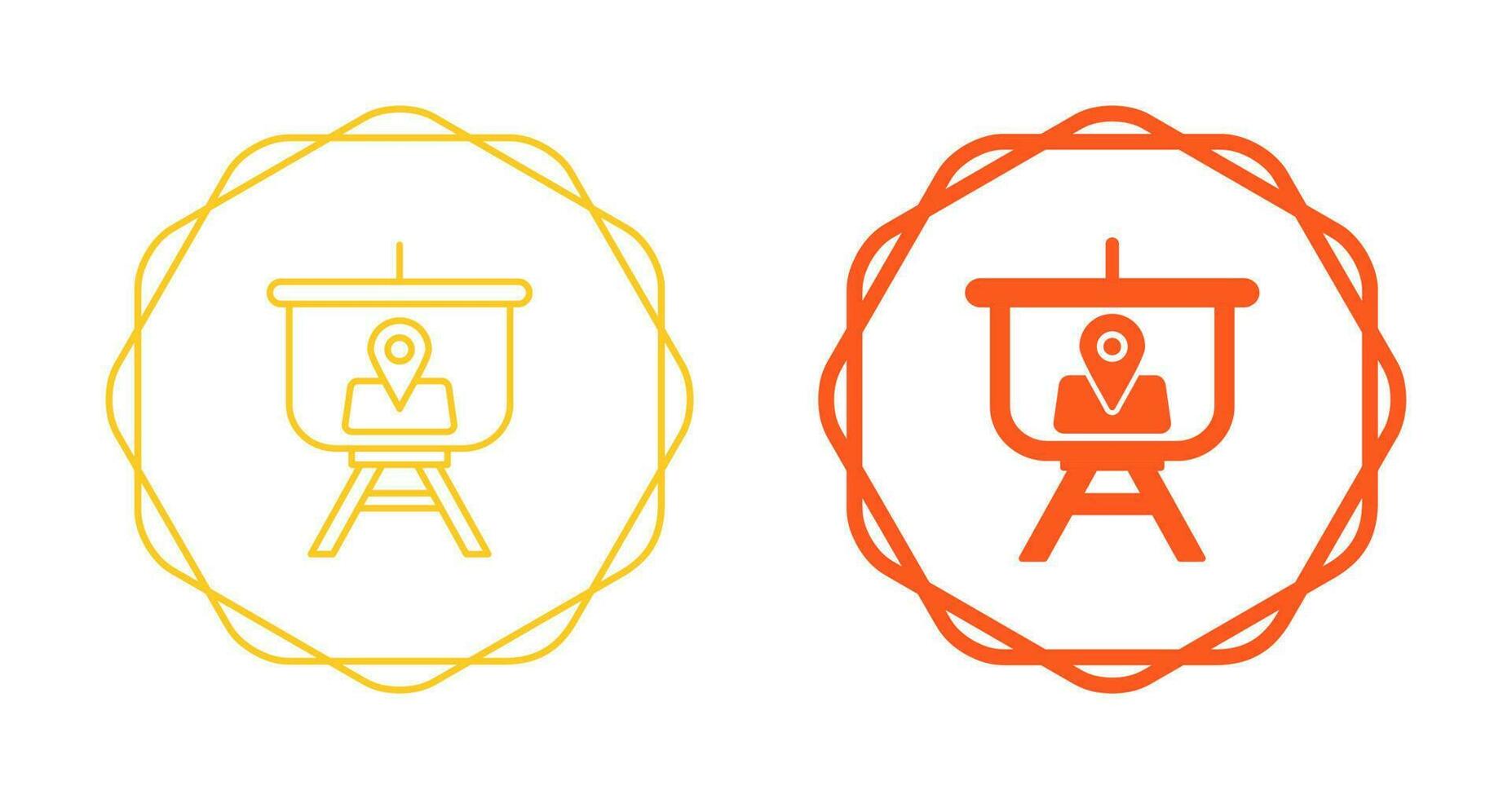 Location Presentation Vector Icon