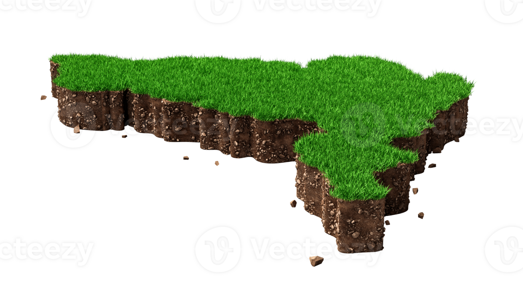 England map detailed map with grass field 3d illustration png
