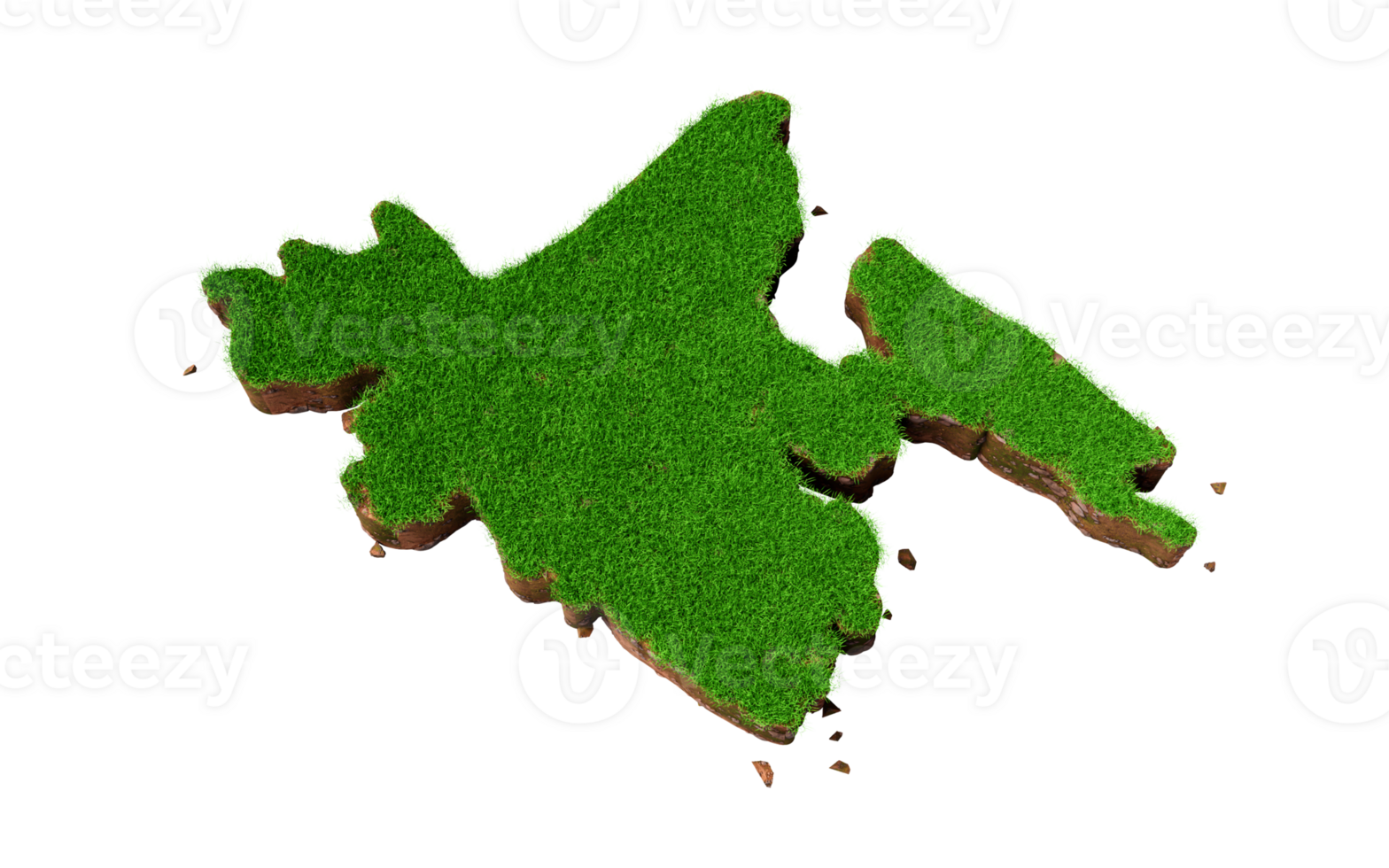 Bangladesh country Grass and ground texture map 3d illustration png